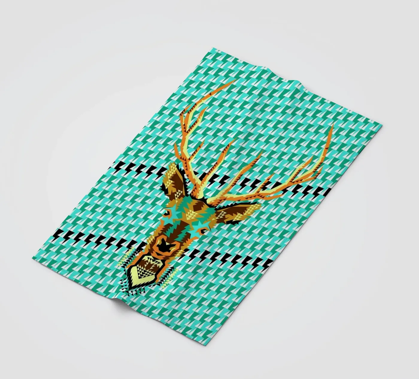 Geometric Deer coperta in pile da Chobopop