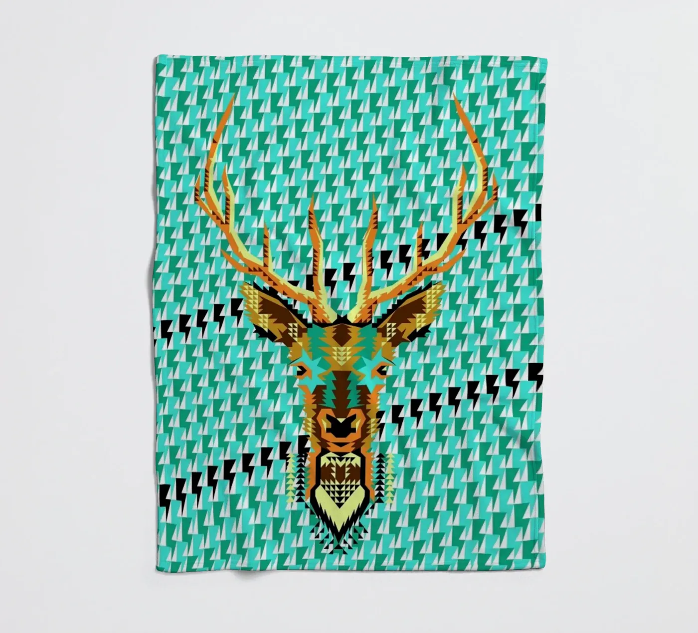 Geometric Deer Fleecedecke von Chobopop