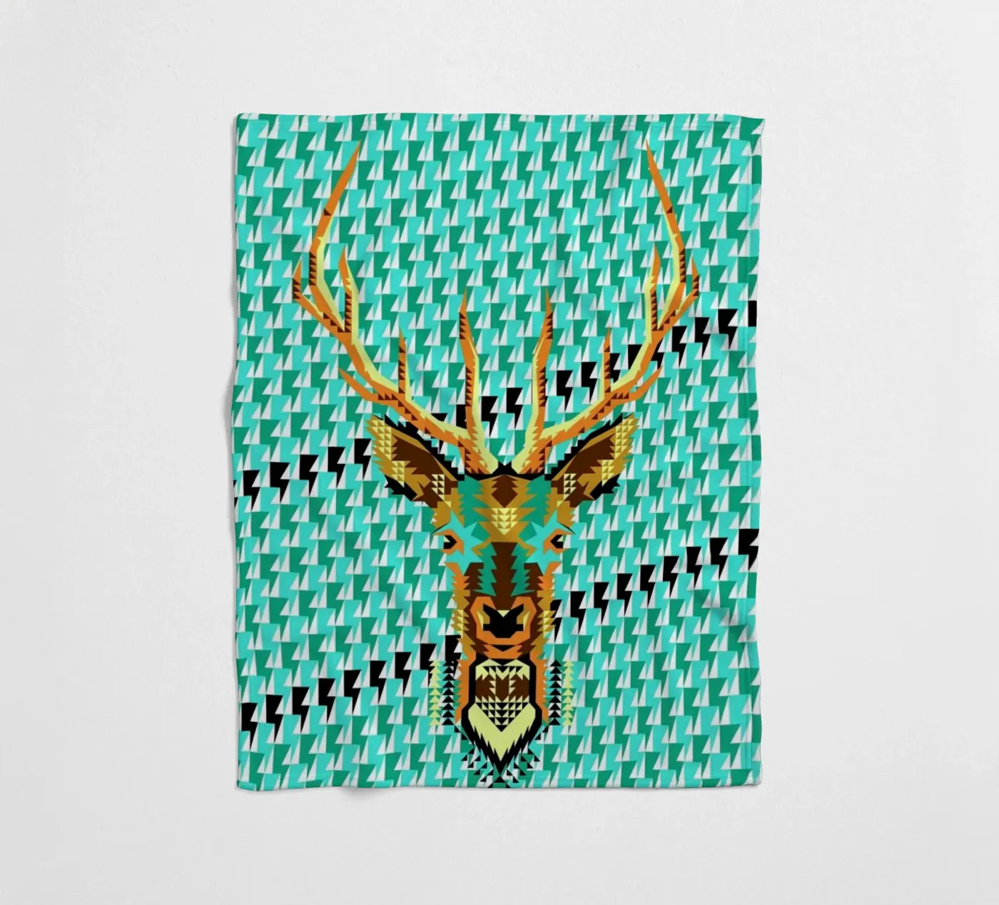 Geometric Deer coperta in pile da Chobopop