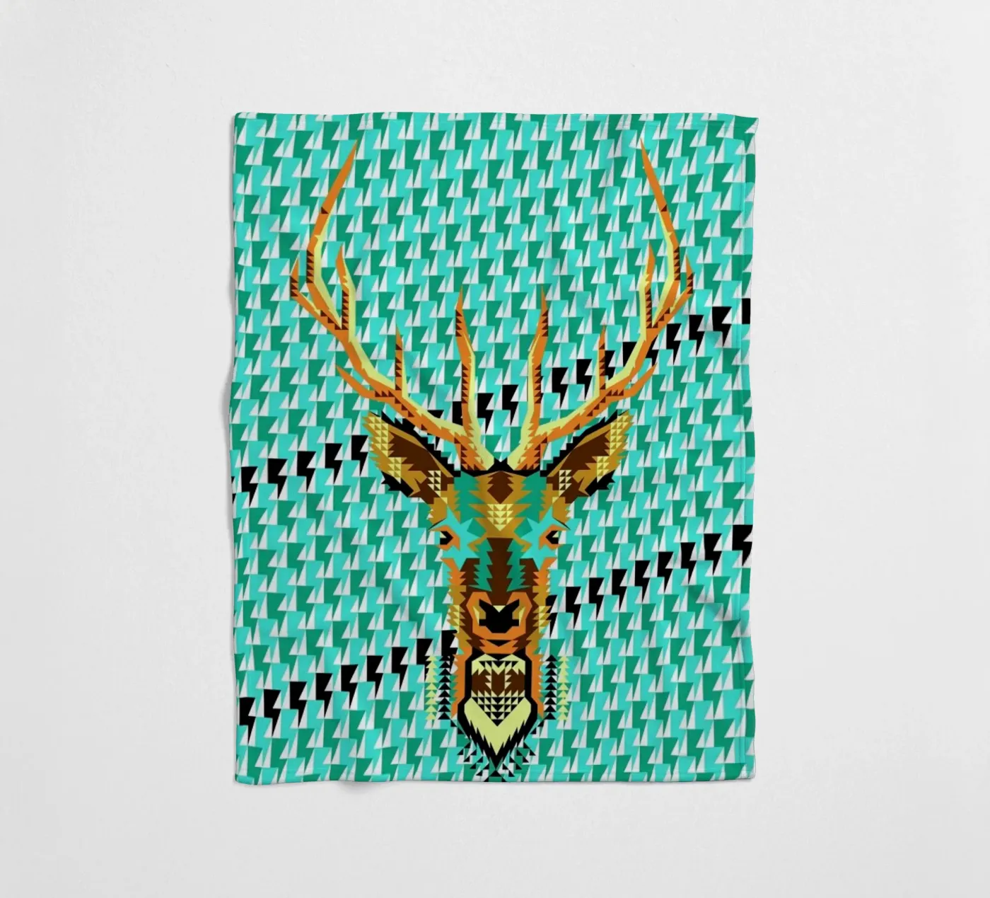 Geometric Deer Fleecedecke von Chobopop