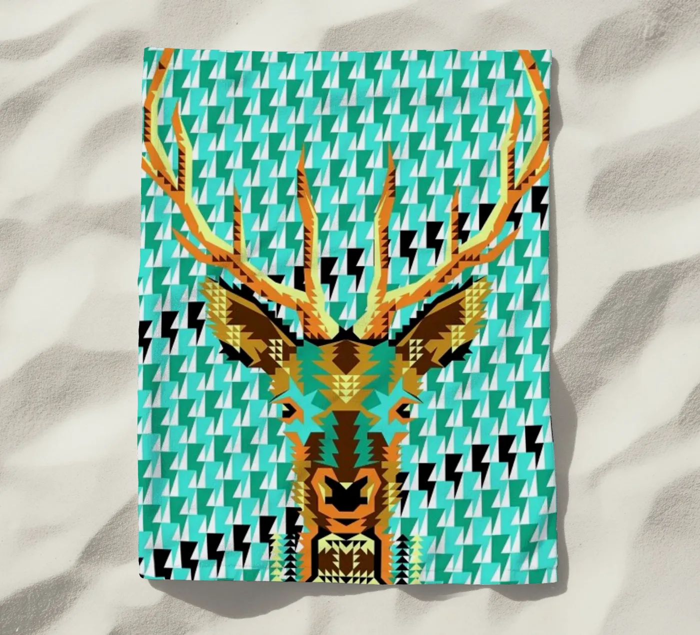 Geometric Deer telo mare da Chobopop