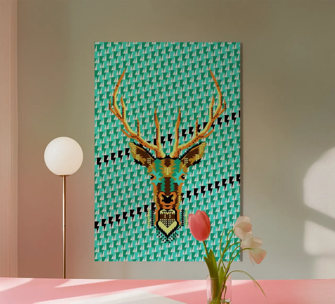 Geometric Deer plexiglass da Chobopop