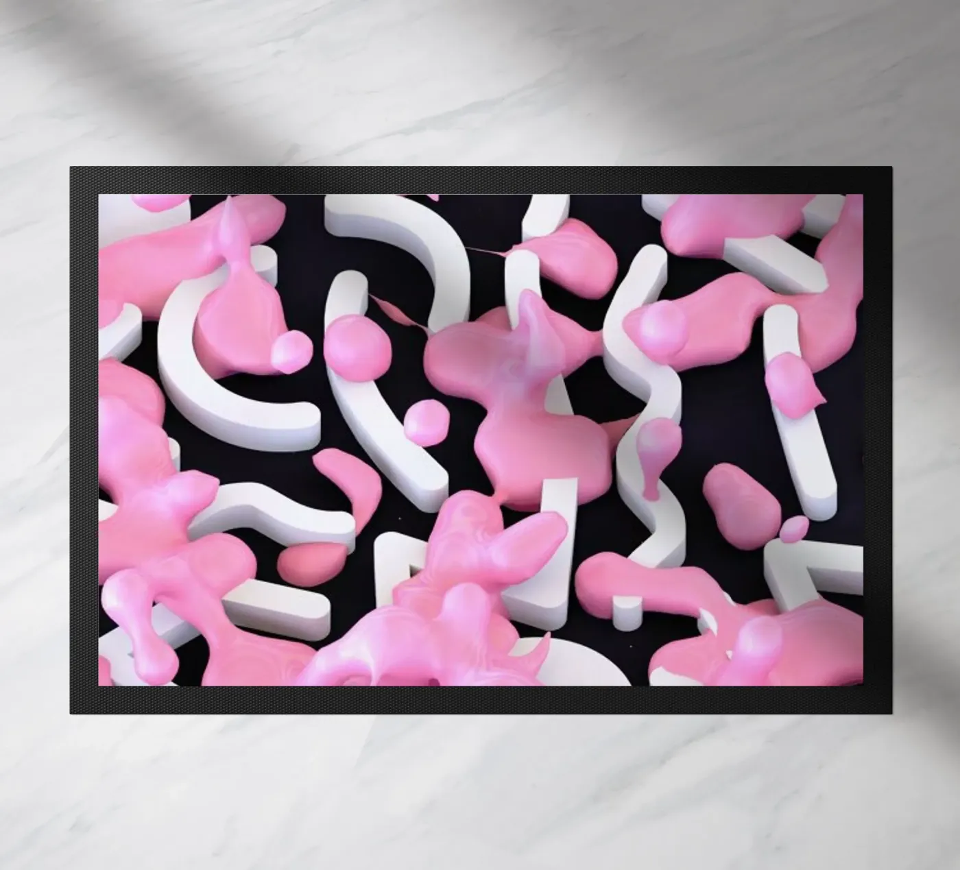 Pink Bubble Fußmatte von Danny Ivan