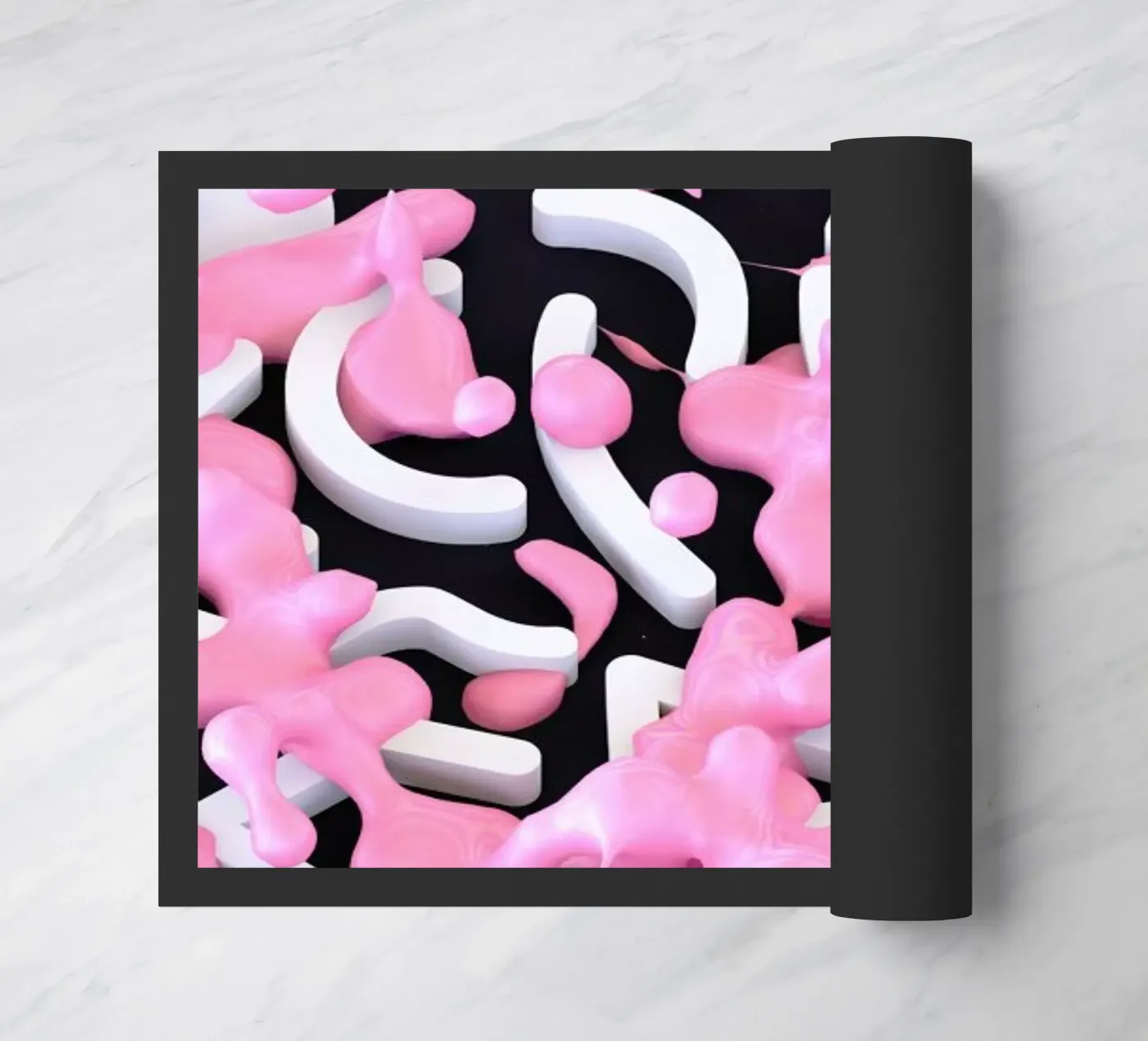 Pink Bubble Fußmatte von Danny Ivan