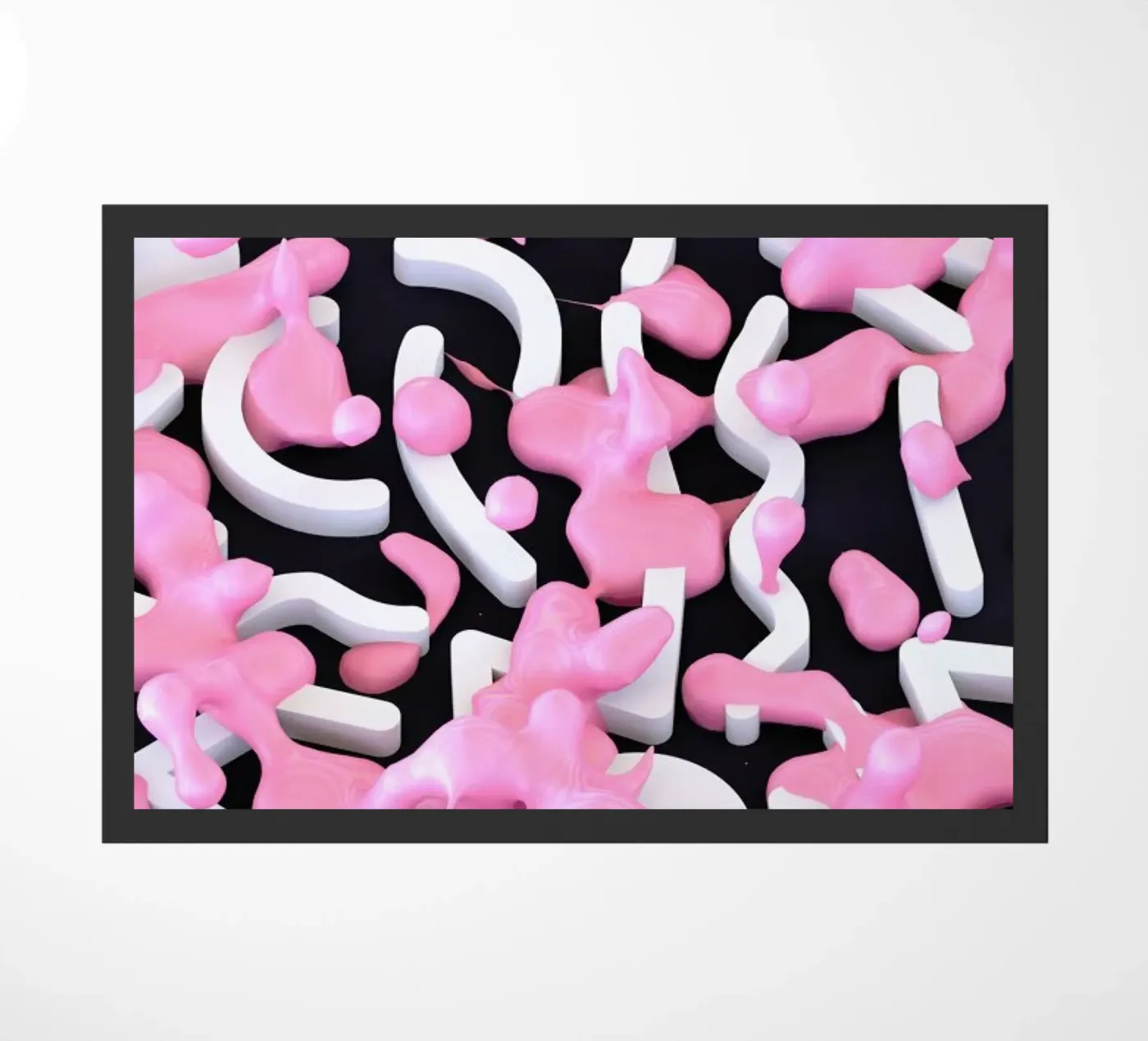 Pink Bubble Fußmatte von Danny Ivan