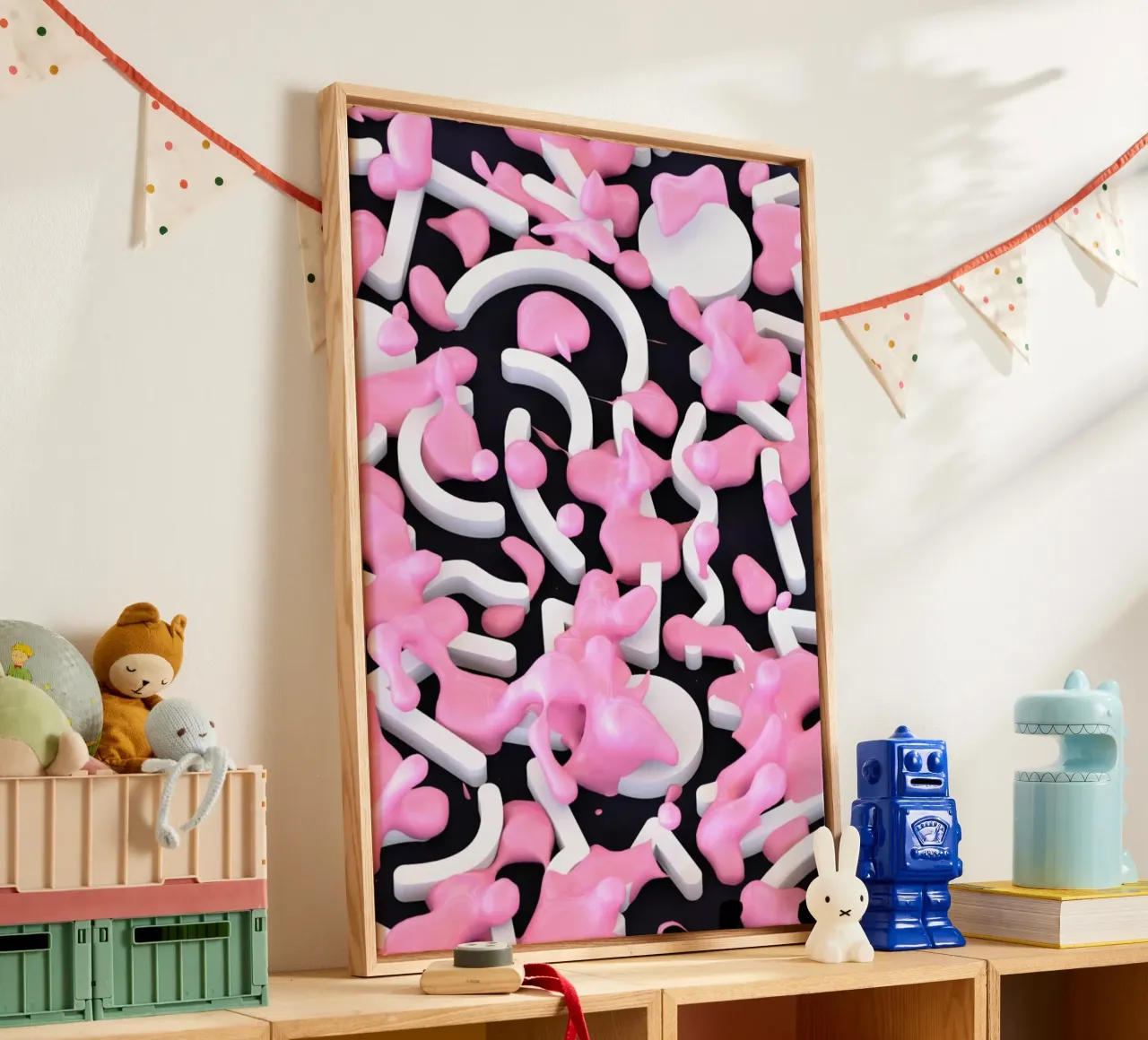 Pink Bubble canvas by Danny Ivan