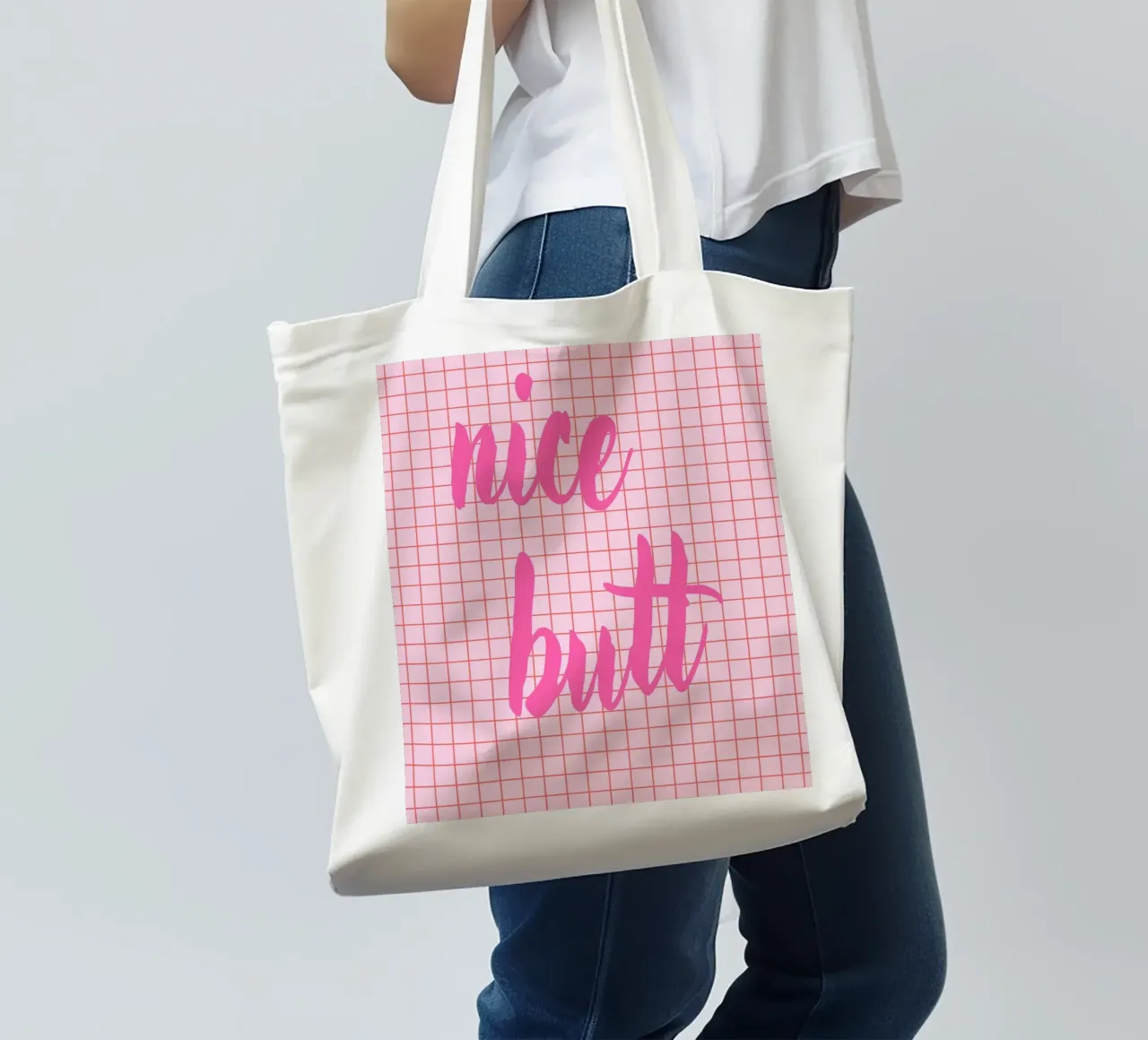 Nice butt borsa in juta da Poster Print Studio
