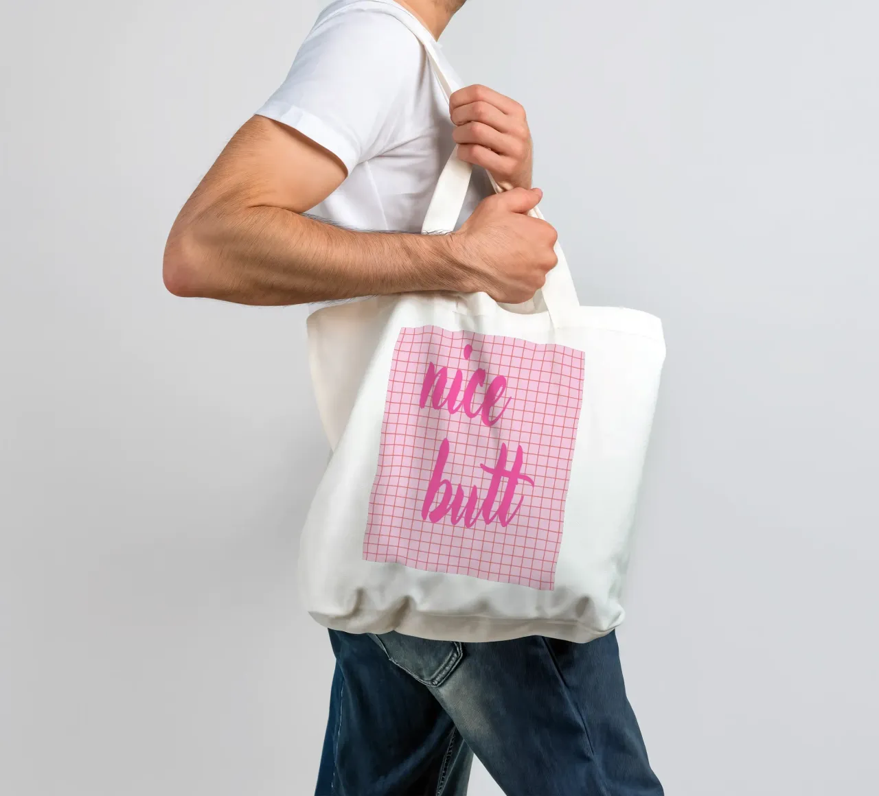 Nice butt borsa in juta da Poster Print Studio