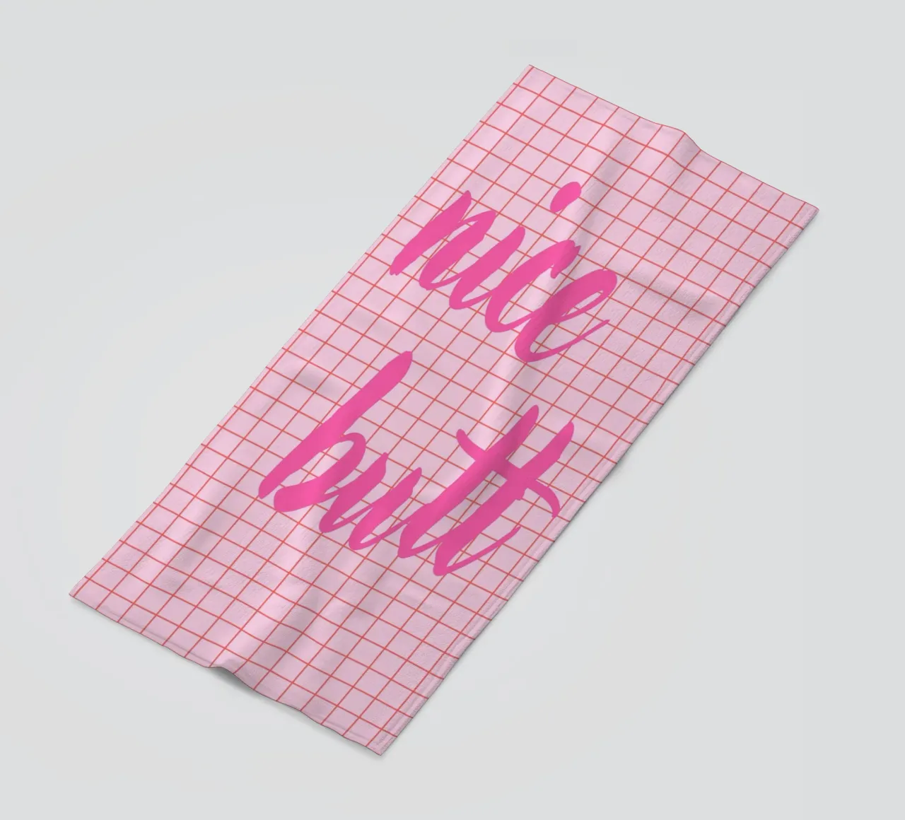Nice butt beach towel by Poster Print Studio