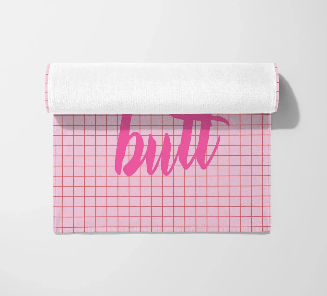 Nice butt beach towel by Poster Print Studio