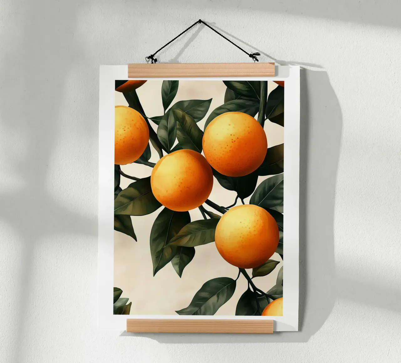 Arancioni brillanti su un ramo poster con telaio in alluminio da Spice & Style