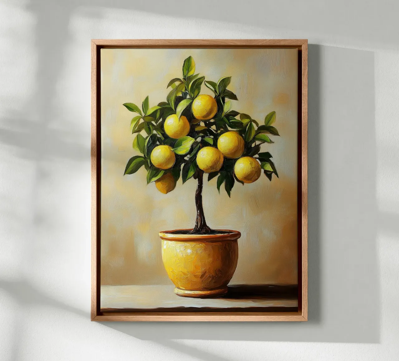 Albero di limone in vaso dipinto tela da Spice & Style