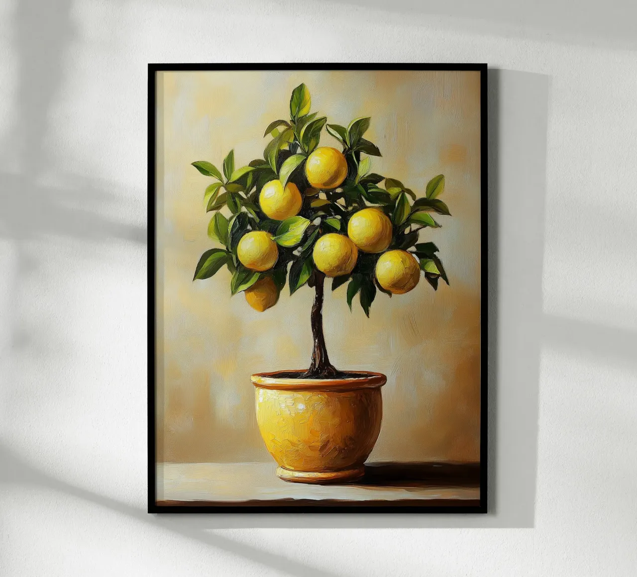 Albero di limone in vaso dipinto carta hahnemühle da Spice & Style