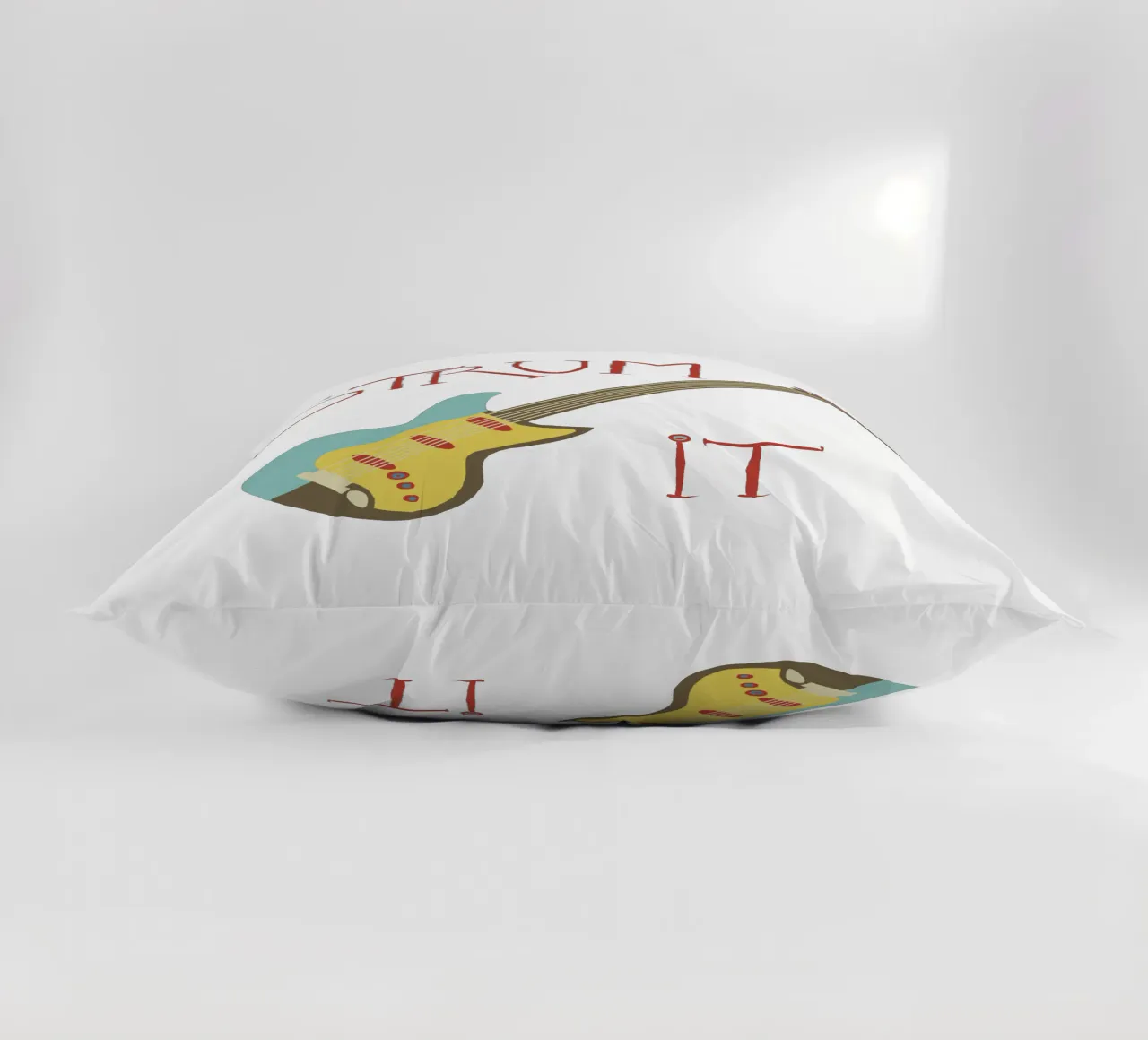 Strum it- minimalistisches Gitarren-Design cuscino da Christiane Luz Creativum