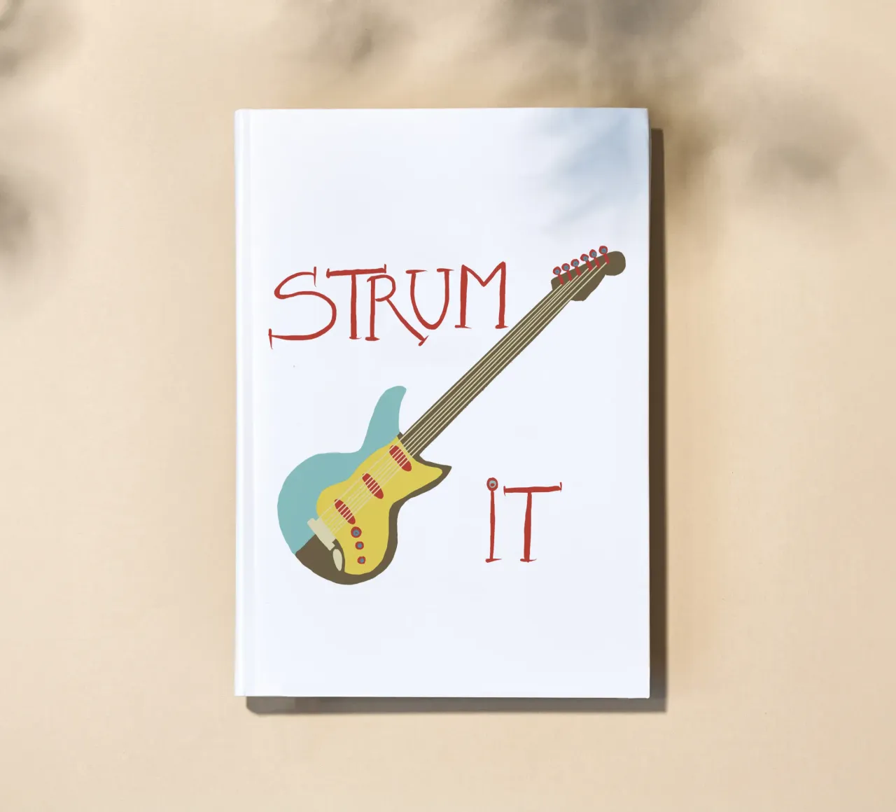 Strum it- minimalistisches Gitarren-Design notebook by Christiane Luz Creativum