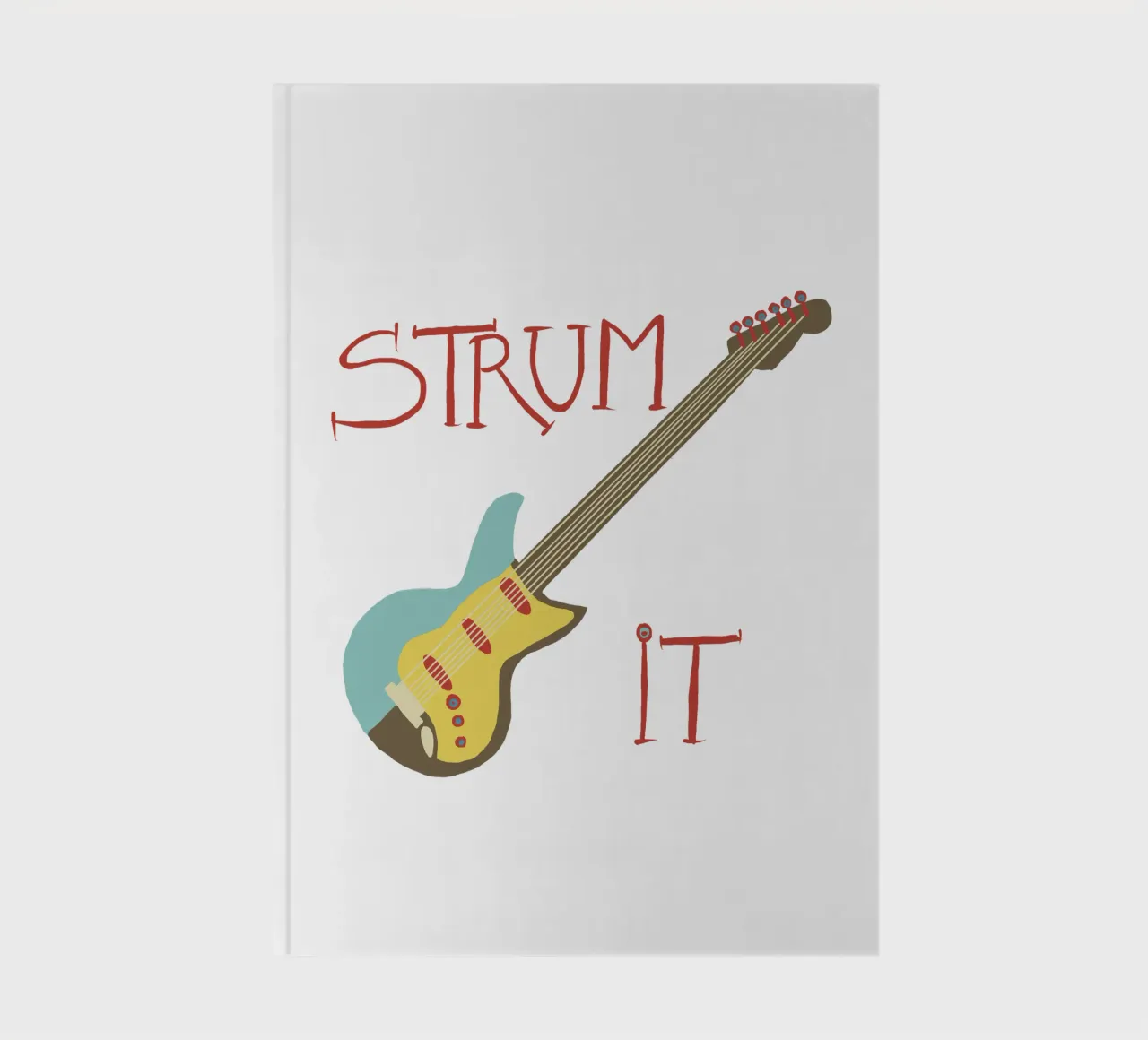 Strum it- minimalistisches Gitarren-Design notebook by Christiane Luz Creativum