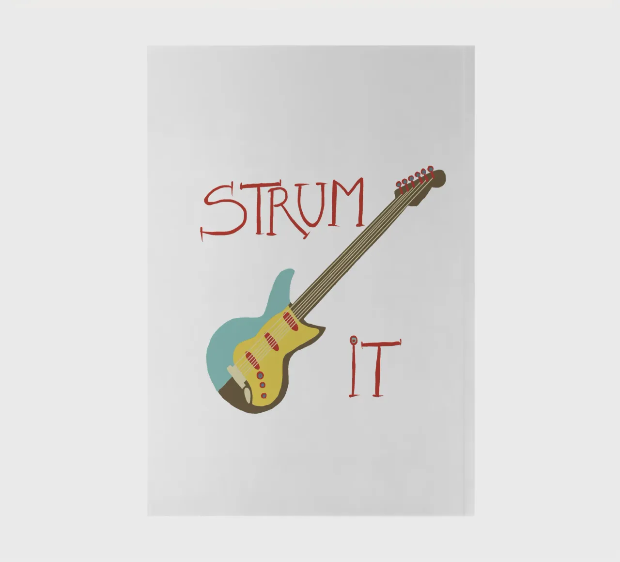 Strum it- minimalistisches Gitarren-Design notebook by Christiane Luz Creativum