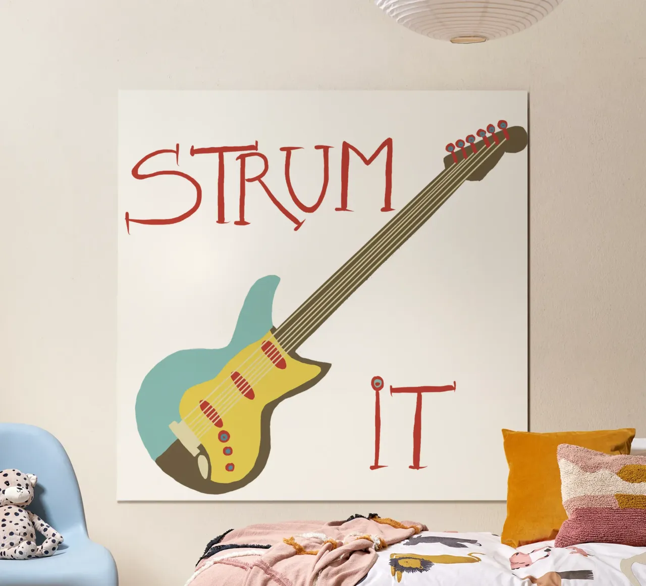 Strum it- minimalistisches Gitarren-Design carta hahnemühle da Christiane Luz Creativum