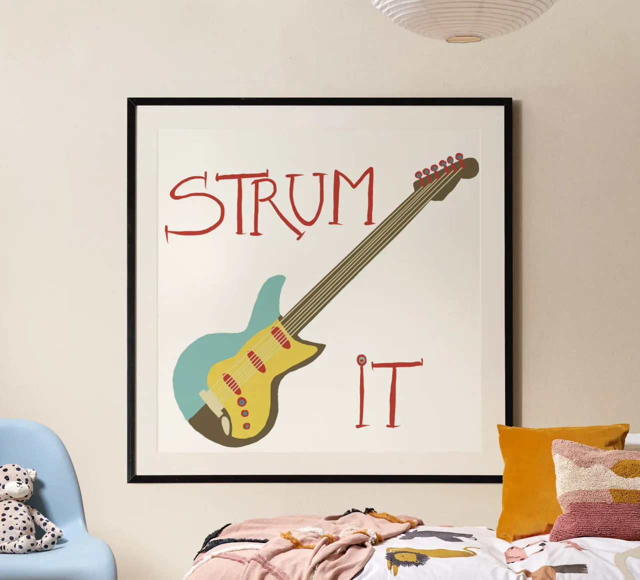 Strum it- minimalistisches Gitarren-Design carta hahnemühle da Christiane Luz Creativum