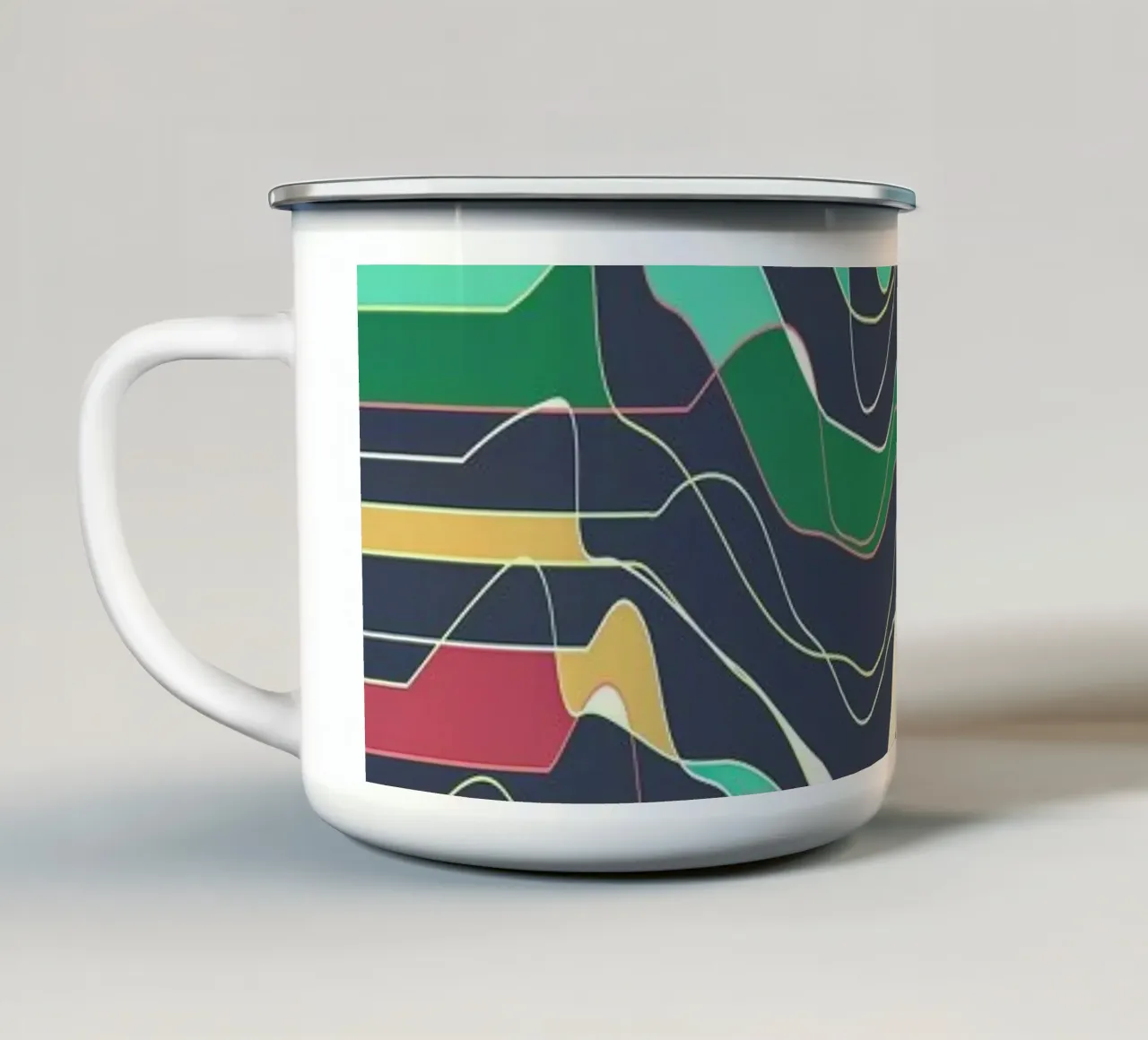 Non muoverti tazza in smalto da Metron