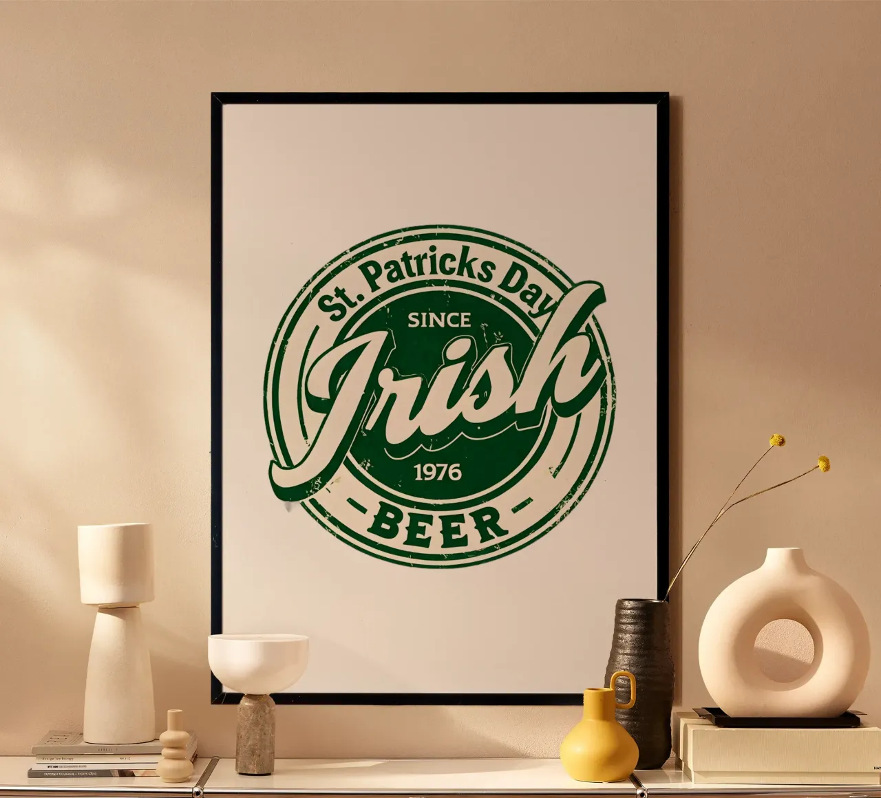 Birra irlandese per il giorno di San Patrizio poster da RETRO VINTAGE EDITION