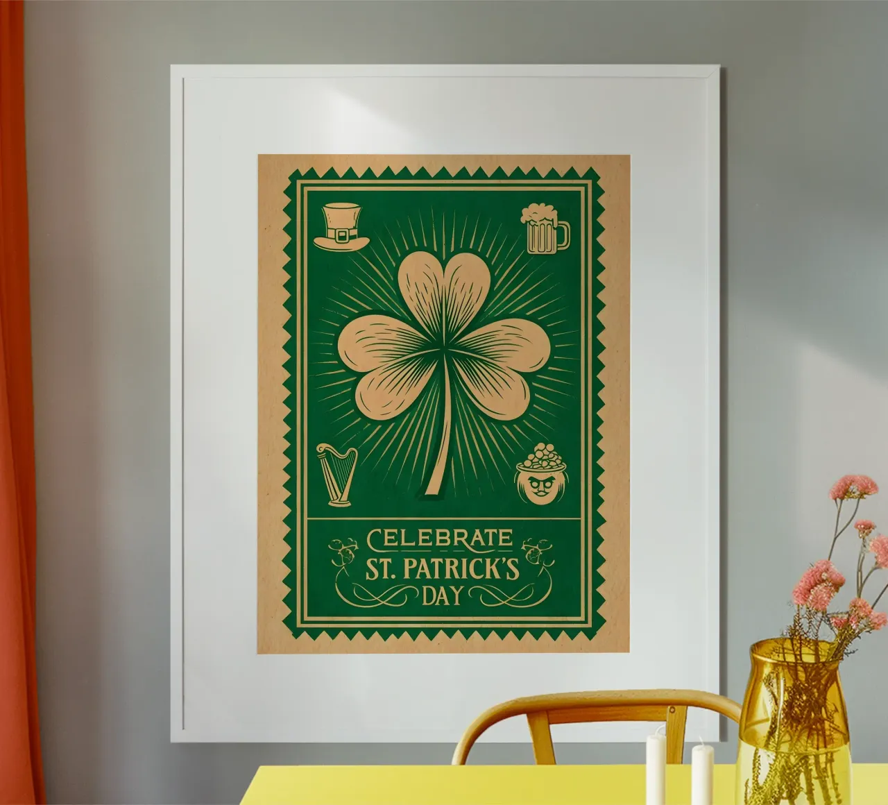 Feiern Sie den St. Patrick's Day Poster von RETRO VINTAGE EDITION