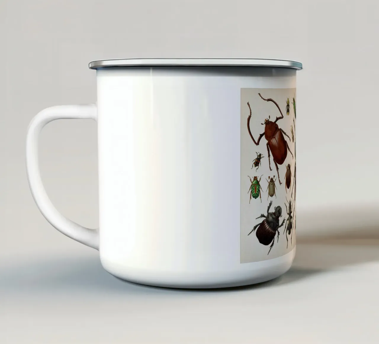 Vintage Brockhaus 1 Käfer 1 tazza in smalto da Vintage Print Collection