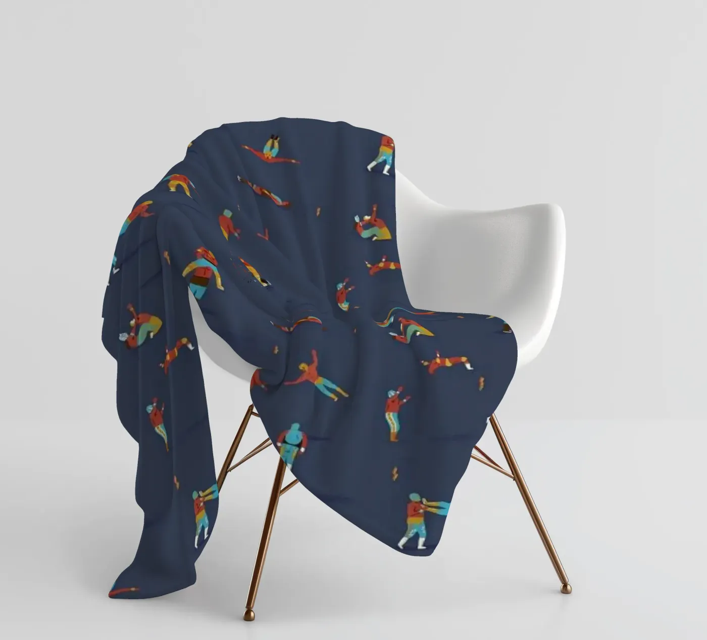 Lucha Libre fleece blanket by Alex Foster