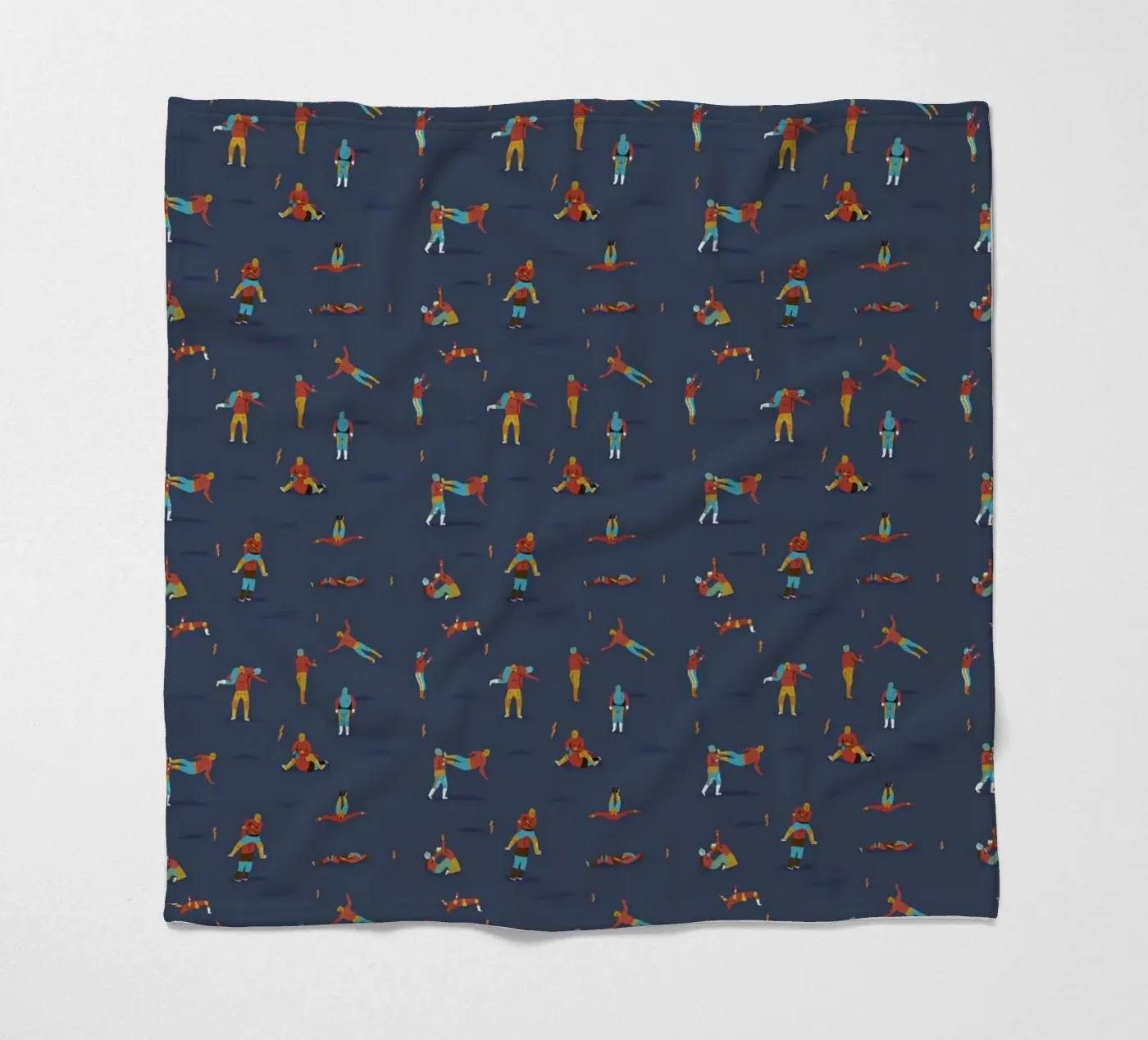 Lucha Libre fleece blanket by Alex Foster