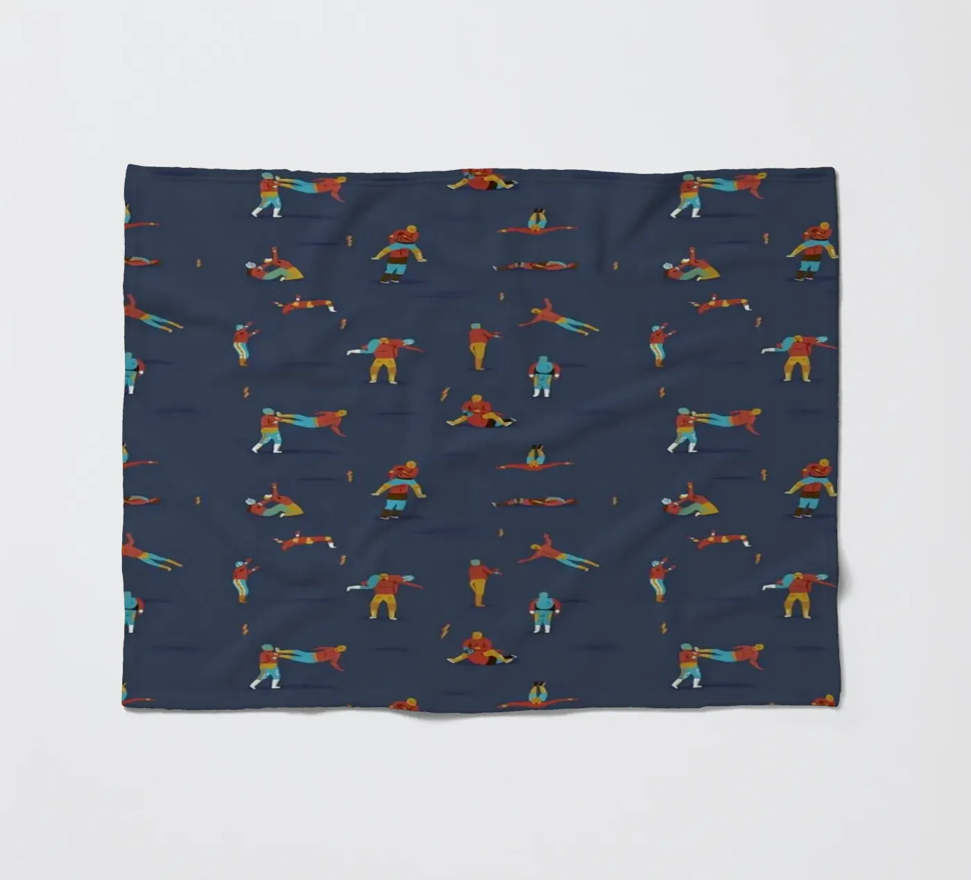 Lucha Libre fleece blanket by Alex Foster