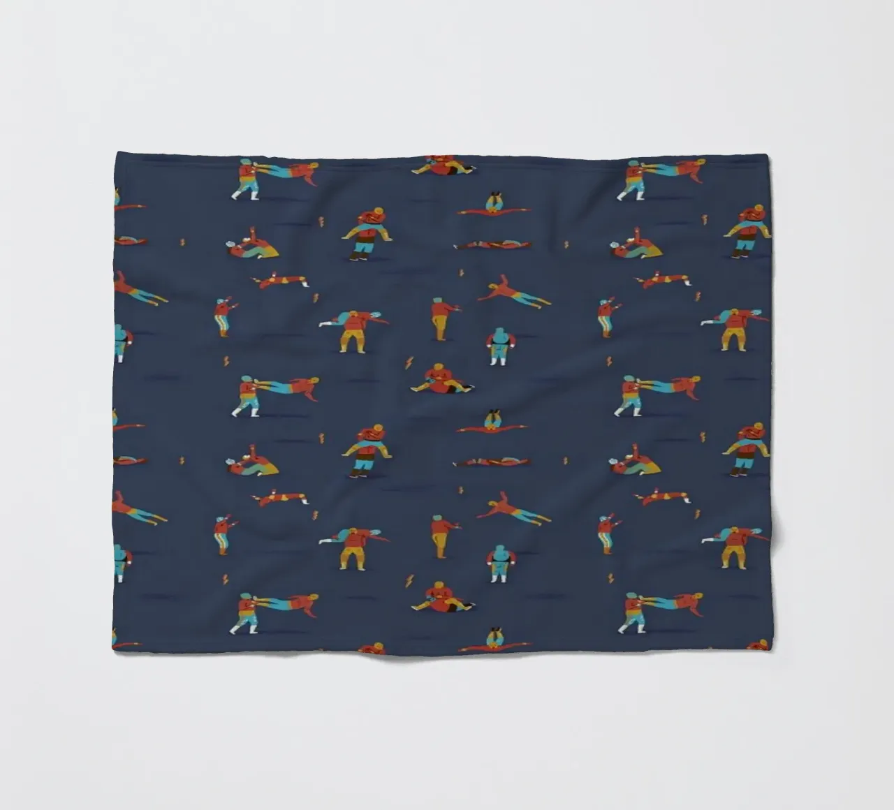Lucha Libre fleece blanket by Alex Foster