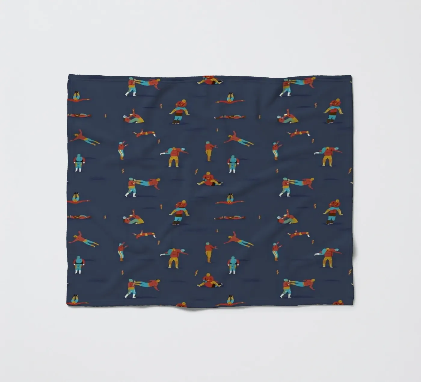 Lucha Libre fleece blanket by Alex Foster