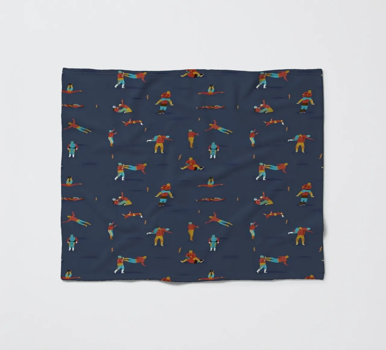 Lucha Libre fleece blanket by Alex Foster