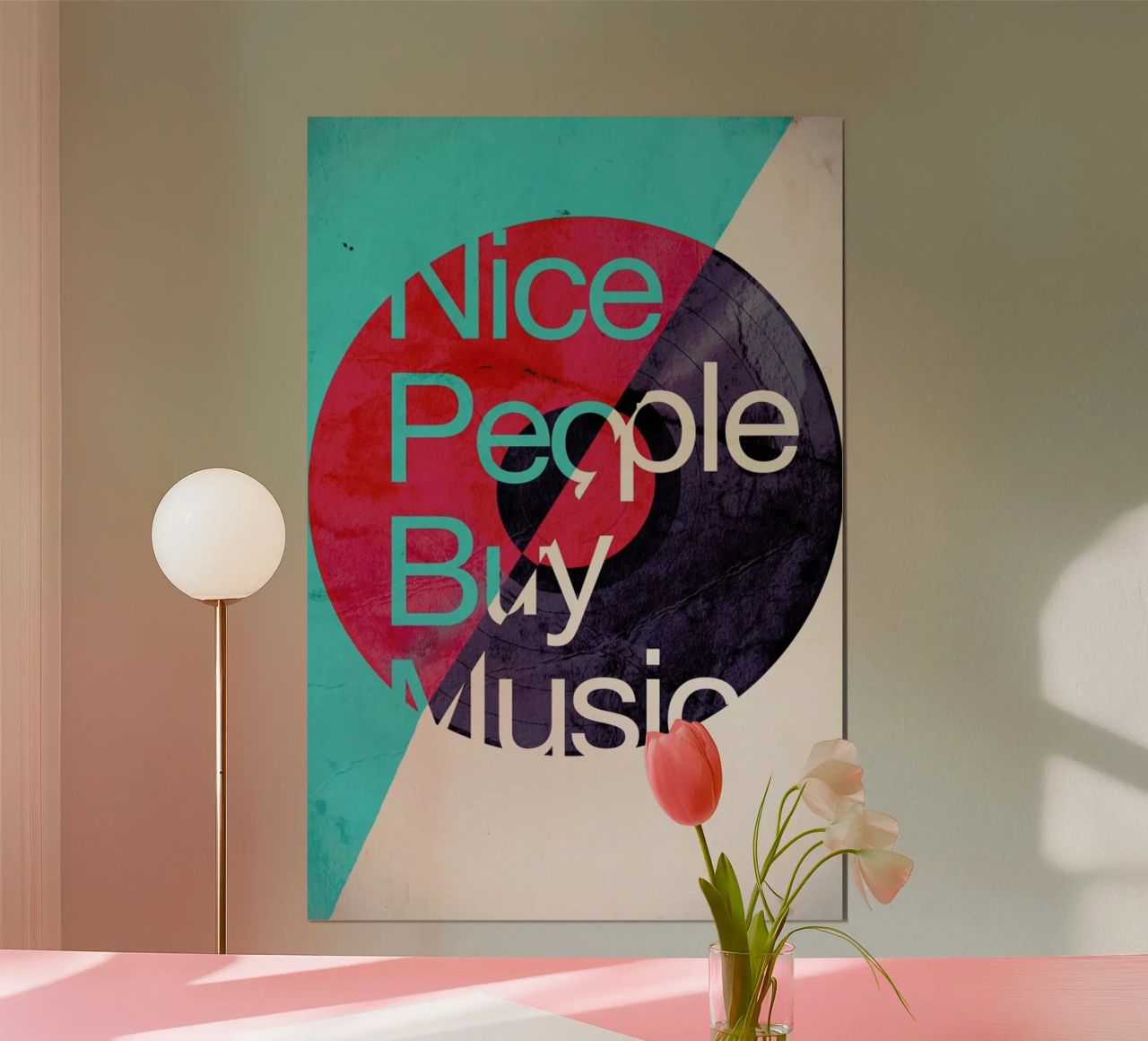 Nice people buy music poster con telaio in plastica da Danny Ivan