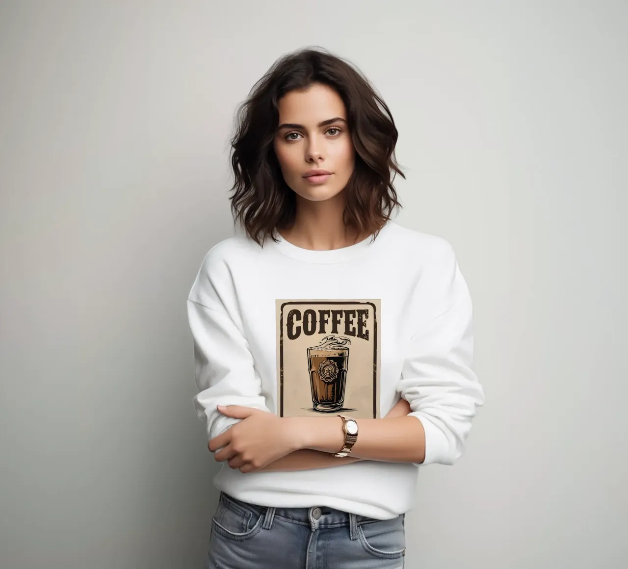 Caffè Un bicchiere di caffè che ho gustato oggi felpa da RETRO VINTAGE EDITION