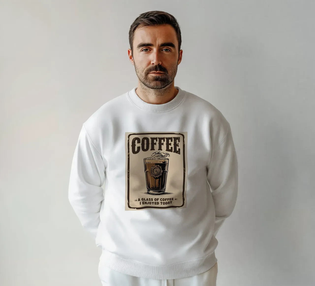Caffè Un bicchiere di caffè che ho gustato oggi felpa da RETRO VINTAGE EDITION