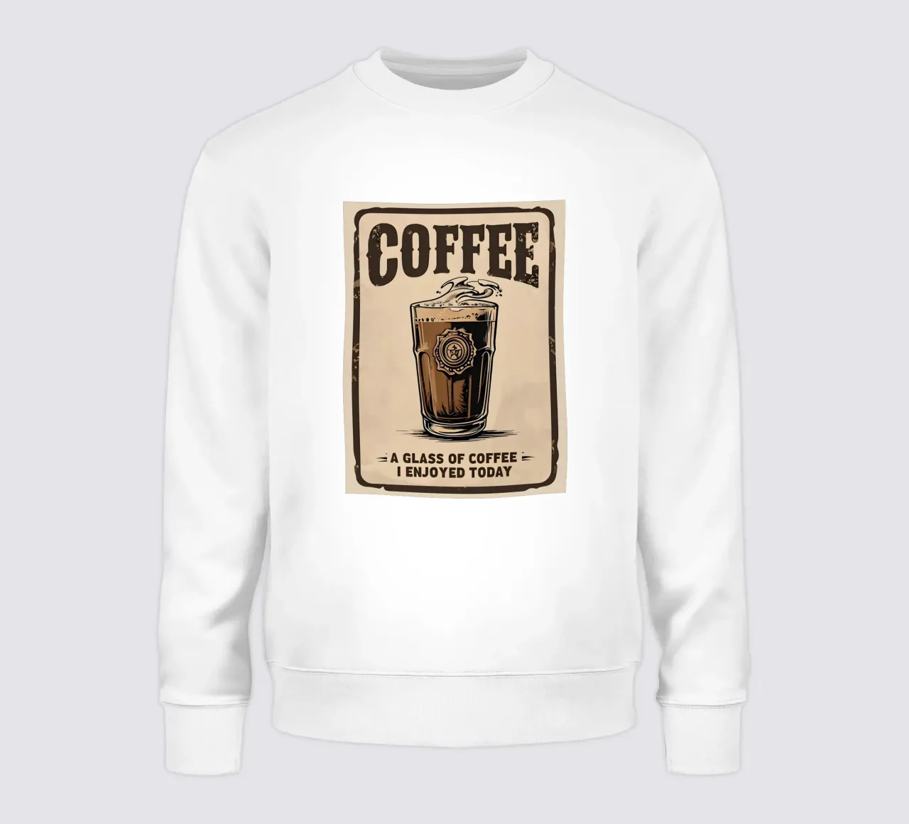 Caffè Un bicchiere di caffè che ho gustato oggi felpa da RETRO VINTAGE EDITION
