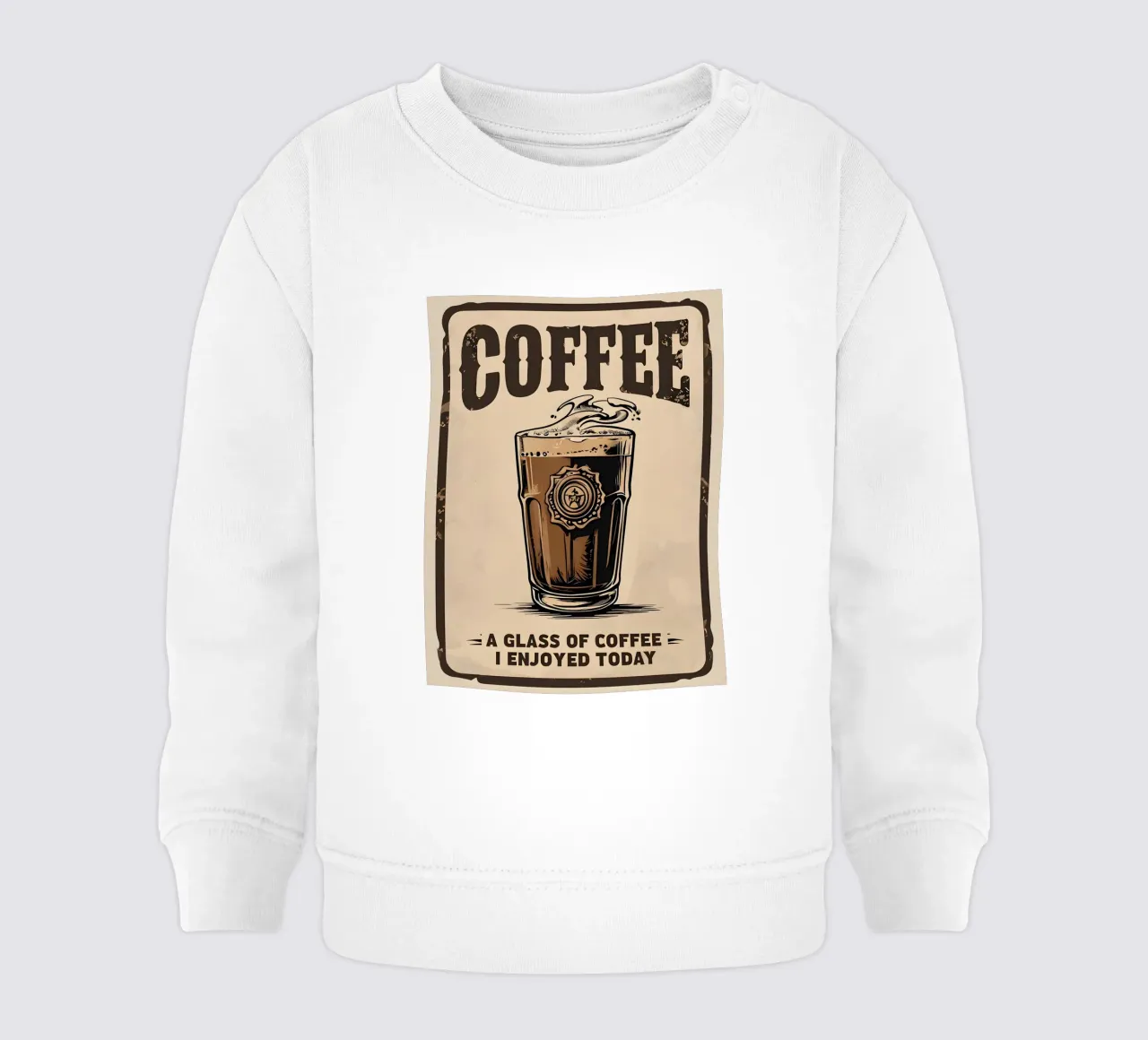 Caffè Un bicchiere di caffè che ho gustato oggi felpa neonato da RETRO VINTAGE EDITION