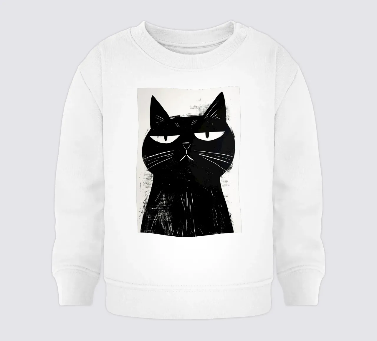 Gatto nero felpa neonato da Justyna Jaszke JBJart