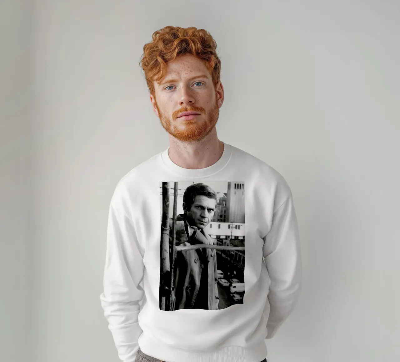 Steve McQueen in Bullitt, 1968 felpa da Gallery Print and Art Limited