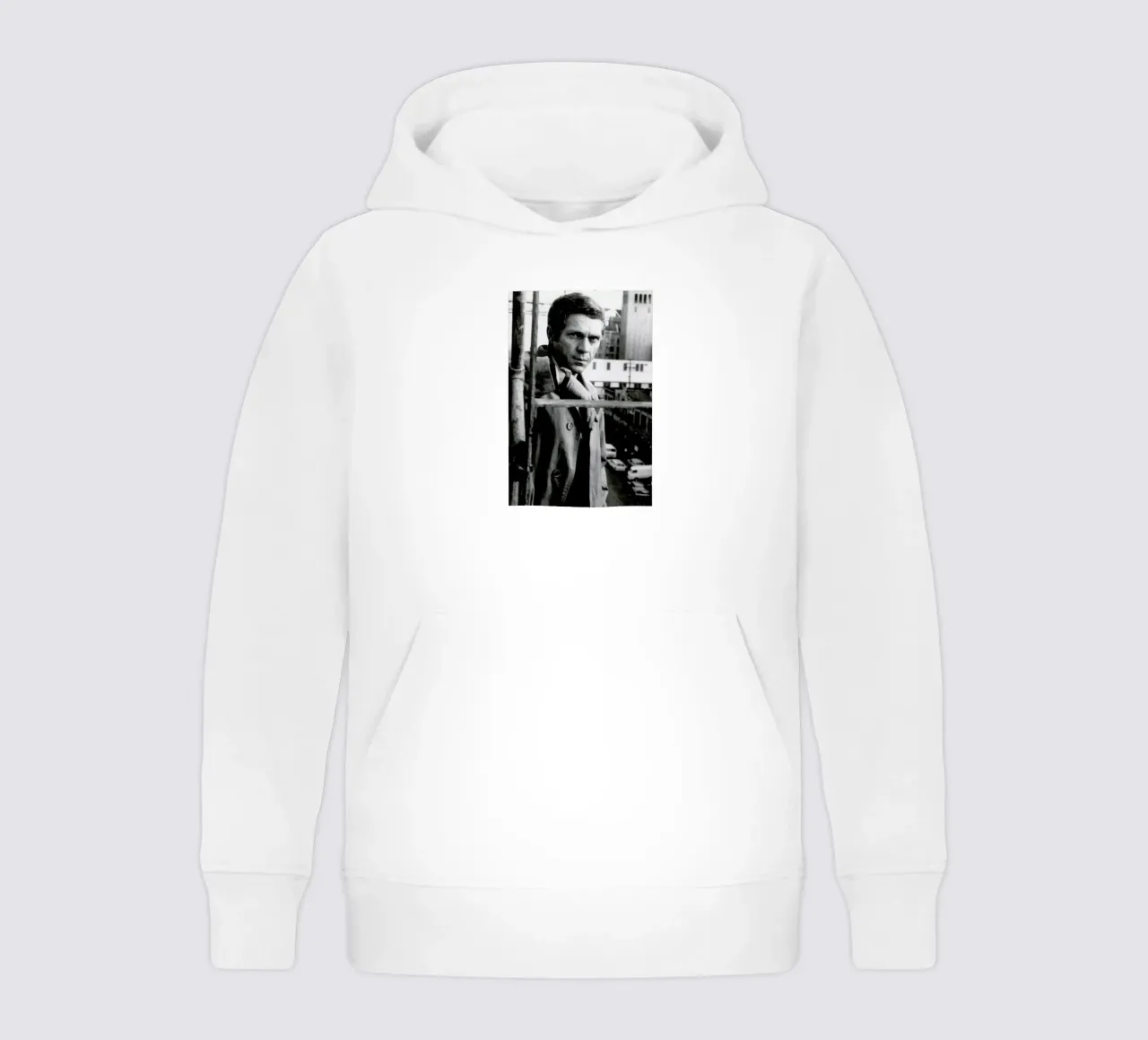 Steve McQueen in Bullitt, 1968 felpa bambino con cappuccio da Gallery Print and Art Limited