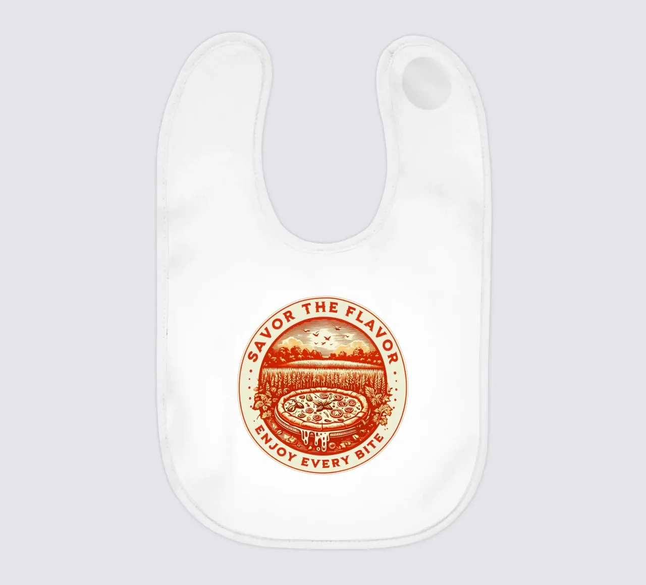 Pizza Retro Logo bavaglino da RETRO VINTAGE EDITION