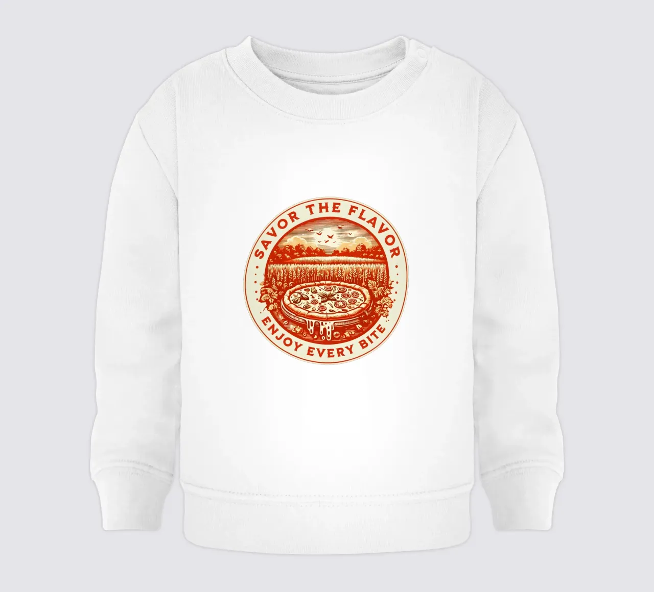 Pizza Retro Logo felpa neonato da RETRO VINTAGE EDITION