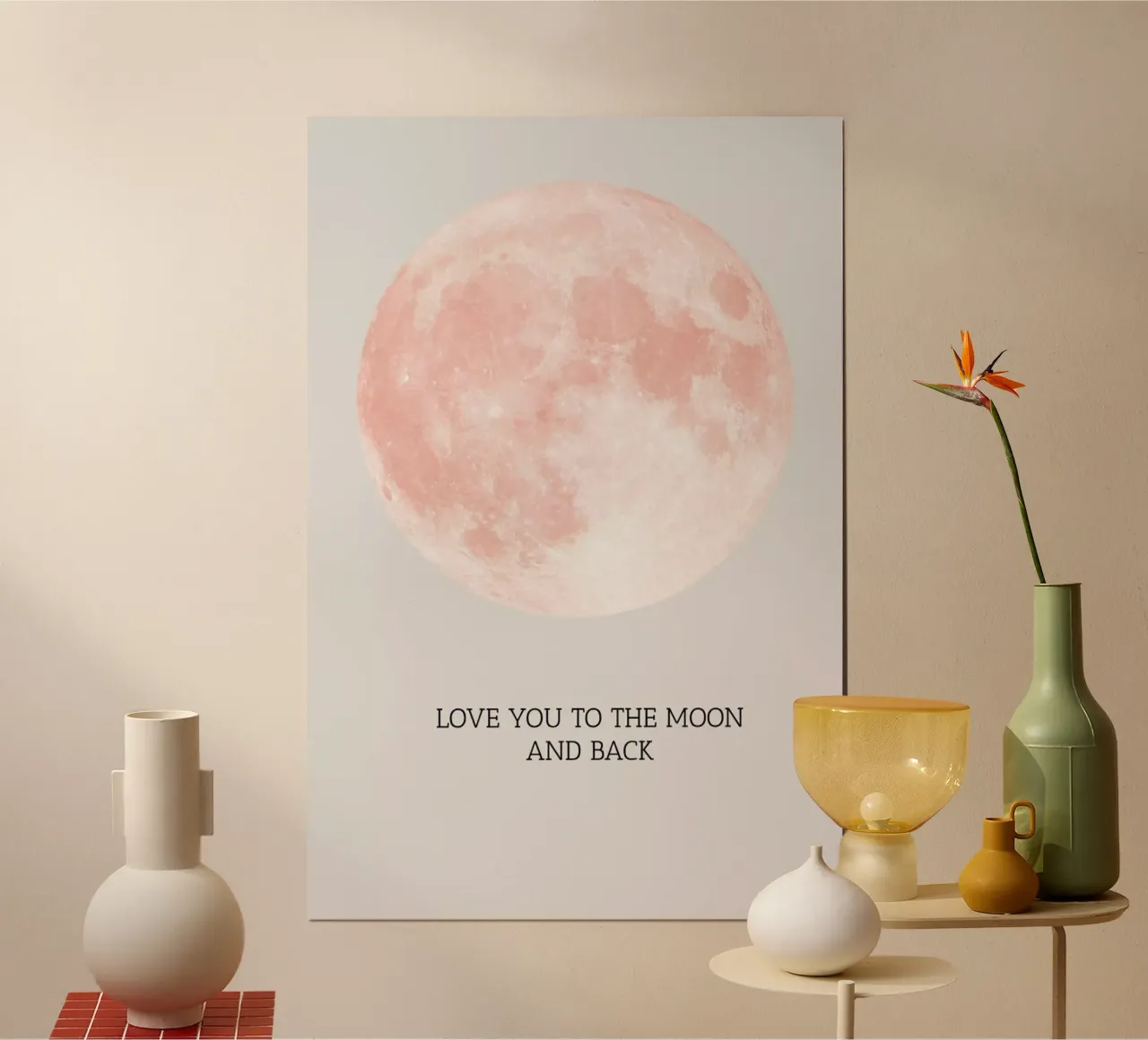Moon poster con telaio in plastica da Froilein Juno