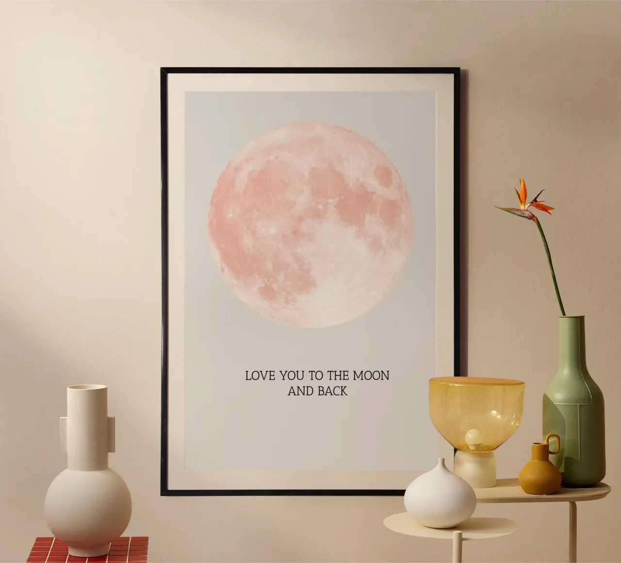 Moon poster con telaio in plastica da Froilein Juno