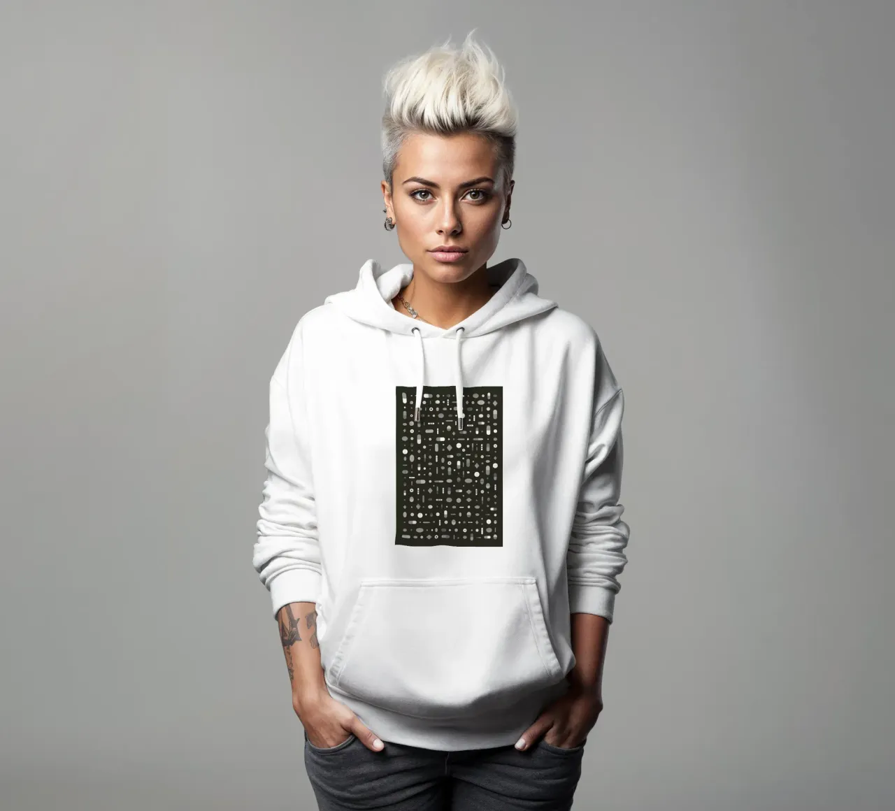 Pills Black felpa con cappuccio da Sarah Bühler