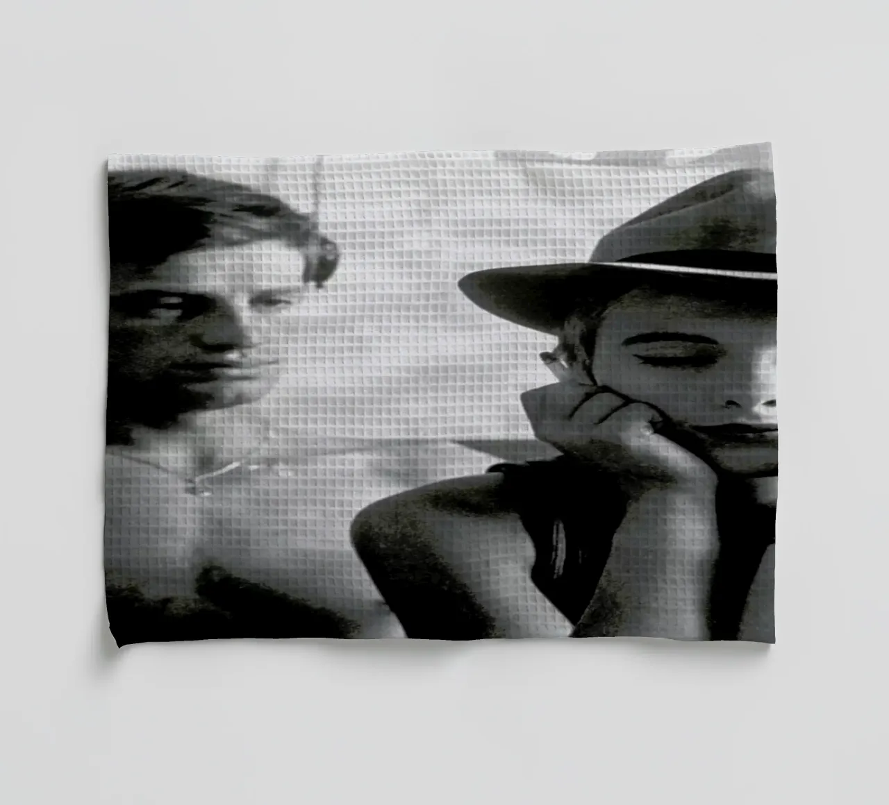 Jean-Paul Belmondo and Jean Seberg in Breathless, 1960 canovaccio da cucina da Gallery Print and Art Limited
