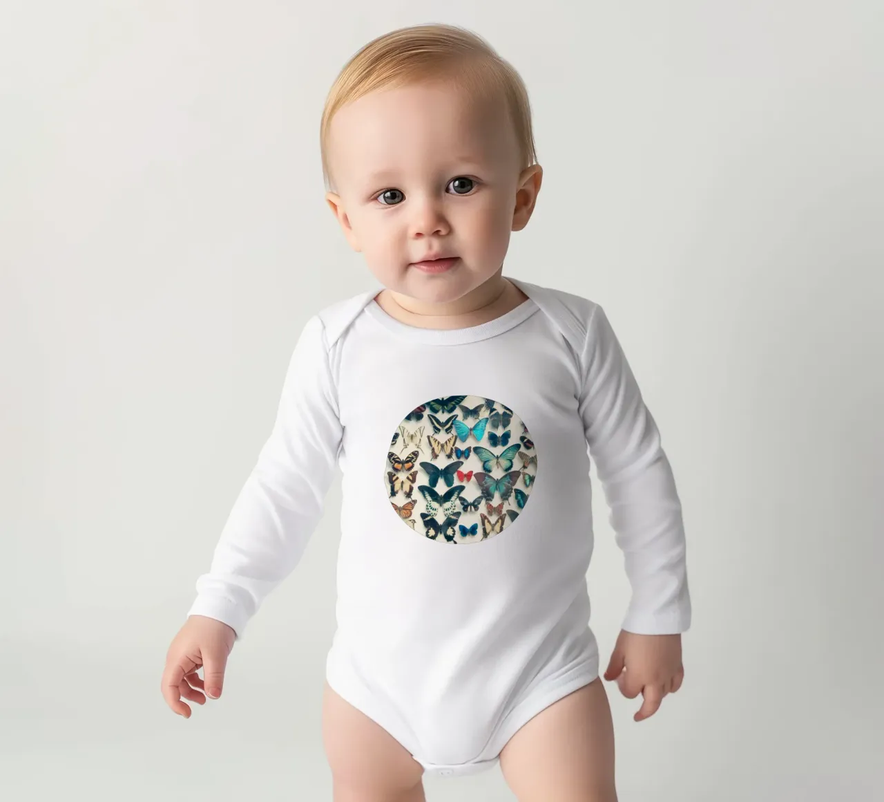 Wings long-sleeve baby romper by Cassia Beck Photography