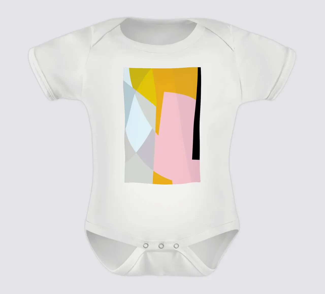 Pastel 3 short-sleeve baby romper by Jonathan Lawes