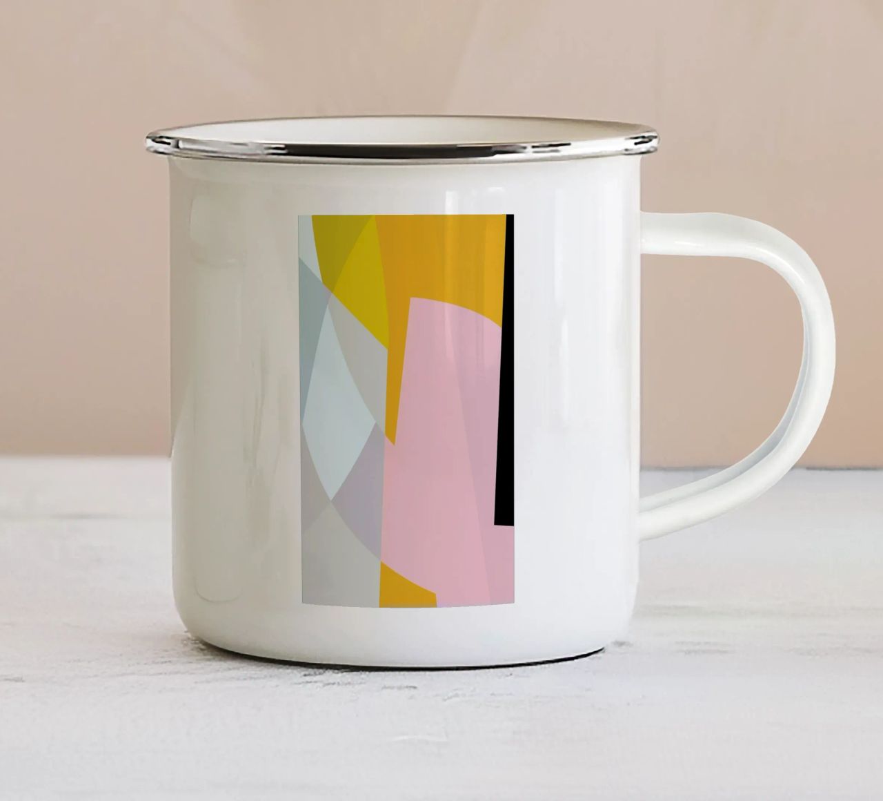 Pastel 3 tazza in smalto da Jonathan Lawes